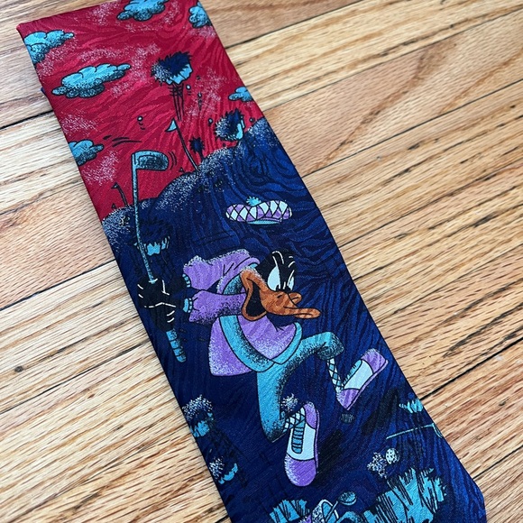 Vintage Daffy Duck Necktie / Looney Tunes / 90s / Golf - Picture 3 of 5